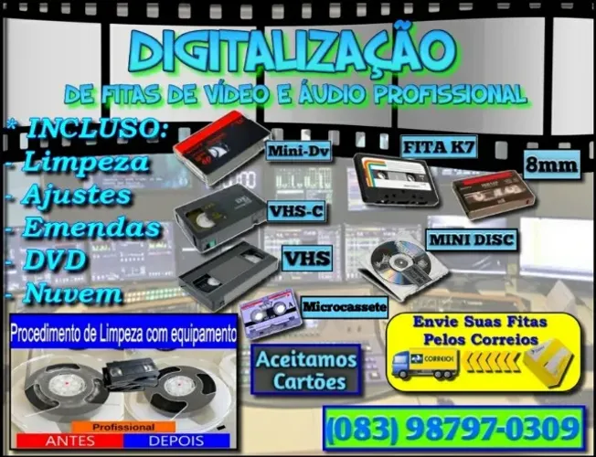 Digitalizamos Tudo Das Suas Fitinhas Para Sistemas Atuais. Leia a Descrição Desse Anuncio
