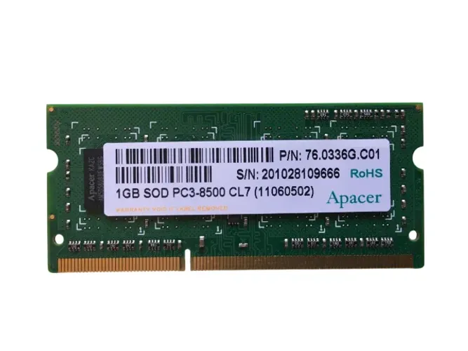 Memória Notebook DDR3 1Gb Apacer PC3-8500