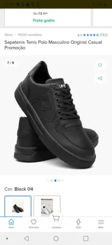 Sapatenis 40 preto ou branco