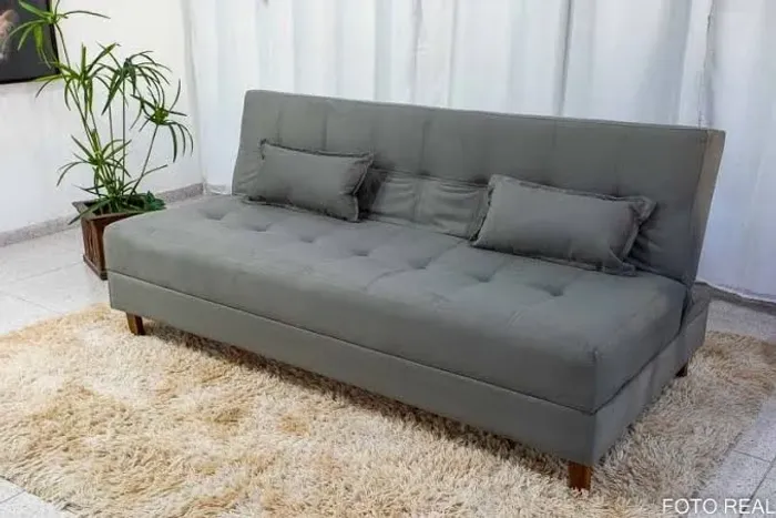 Sofá Cama 3 lugares cinza - Novo ENTREGA HOJE !!!