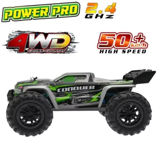 CARRINHO DE CONTROLE REMOTO 50KM/HORA RECARREGÁVEL 4X4 CROSS COUNTRY