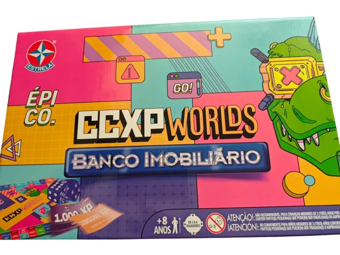 Jogo de Tabuleiro CCXP Worlds Banco Imobiliário (para colecionador/ novo/ lacrado)