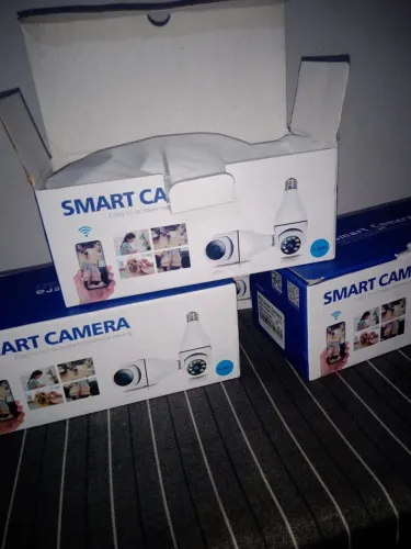 Câmera Segurança Ip Wifi Lâmpada Giratória Camera De Segurança Externa