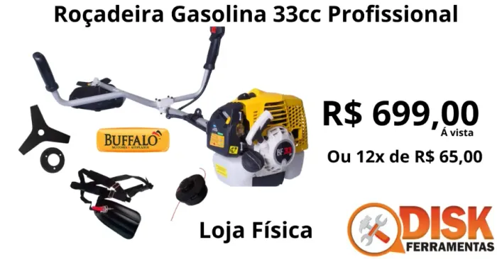 Roçadeira 33cc Buffalo Profissional Completa