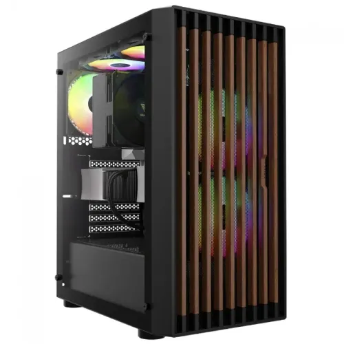 Gabinete Gamer Gamdias Aura GC4 Black *Com 3 Fans RGB - ATX, Micro-ATX e Mini-ITX - WZetta