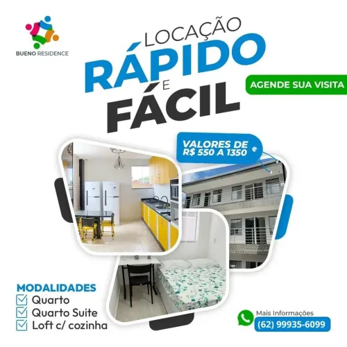 locação facilitada de quartos mobiliados