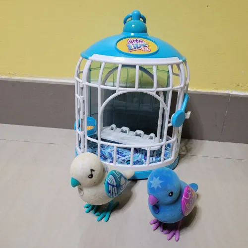 Passarinho e gaiola Little Live Pets marca DTC