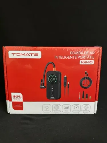 Mini Compressor de ar E Calibrador De Ar Portátil Recarregável Cor Preto 110v