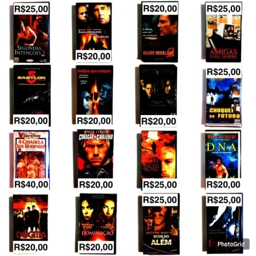 VHS Originais - Itens de Locadora