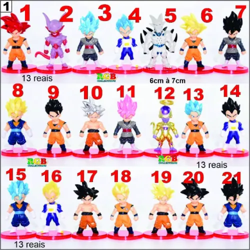 Colecionáveis Dragon Ball ( monte sua coleção)