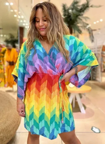 Vestido Farm Paraíso das Cores