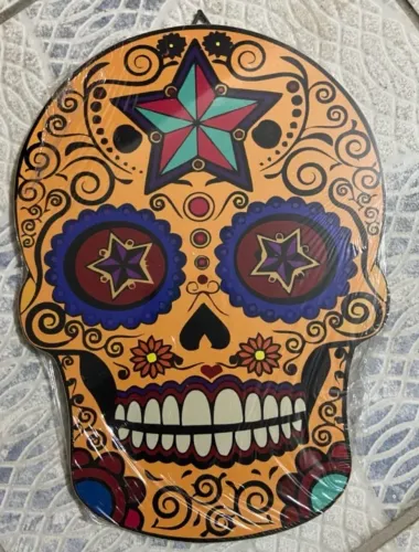 Placa Decorativa Caveira Mexicana