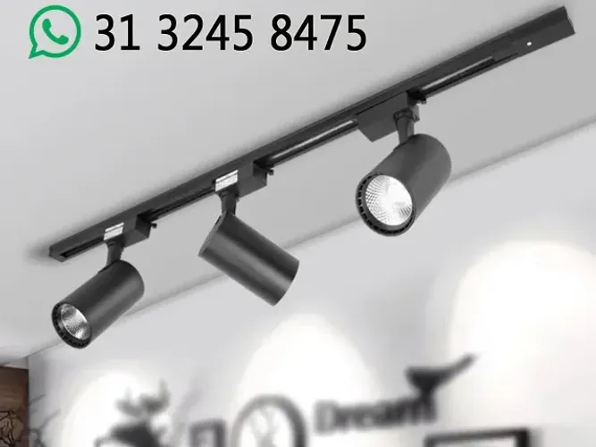 Trilho Eletrificado 1 Metro com 3 LED Spot