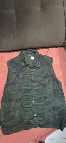 Colete Jeans Camuflado Masculino