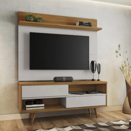 CONJUNTO RACK COM PAINEL PARA TV ATÉ 50"