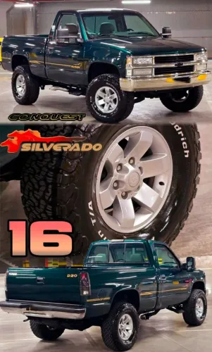 Rodas Aro 16 Silverado prata Chevrolet Conquest novas 6x139