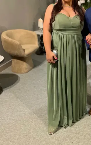 Vestido longo verde Plus Size - Novo usado apenas uma vez