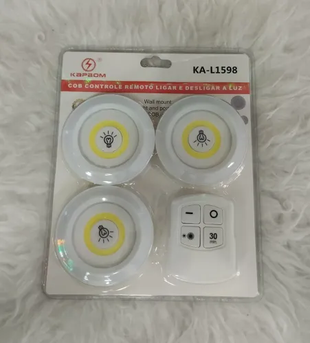 Kit 3 Lâmpadas LED Inteligentes com Controle Remoto