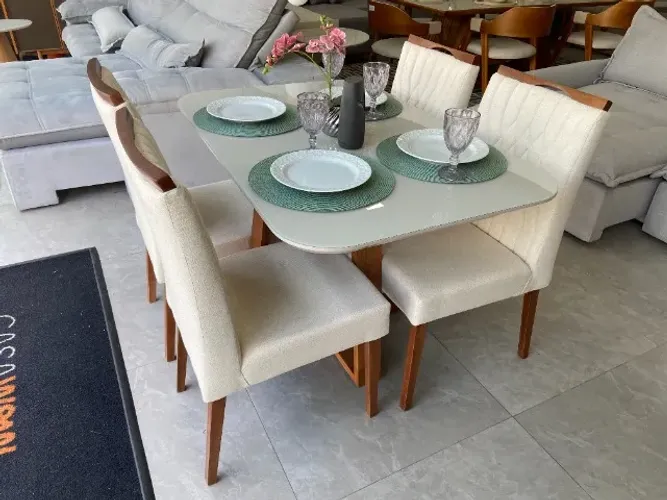 Conjunto Mesa 1,20x90cm + 4 Cadeiras ? Promoção 12x de R$179!