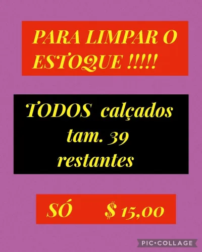 Liquidação de calçados - Tam. 39