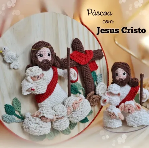 Páscoa Jesus Cristo Chaveiro Lembrancinha Centro Mesa Porta Maternidade Amigurumi