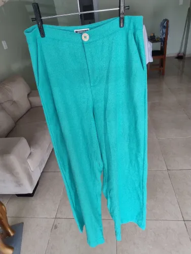 Calça linho verde Tendenza P/36