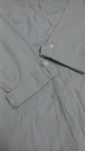 Camisa Xadrez Azul com Manga Longa