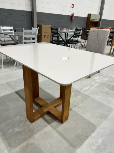 Mesa de Jantar 1,20 Tampo de Vidro ULTIMA PEÇA 