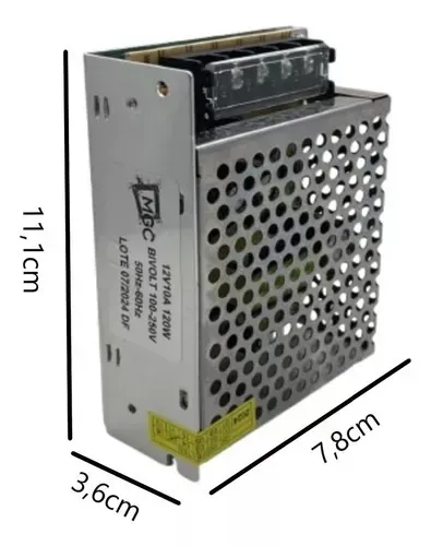PROMOÇÃO! Fonte de Energia Alimentação 12v 10a  Ef 12550 Cftv Cameras