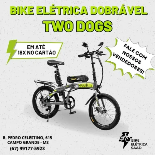 Bike Elétrica dobrável Two Dogs ZERO KM - melhores condições