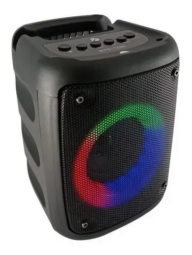 Caixa De Som Kts Led 1236 Rgb 10w Sem Fio Portátil Cor Preto 110V/220V Caixa De Som Kts Le