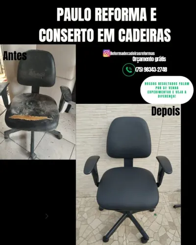 Reforma  manutenção e concreto de cadeiras 