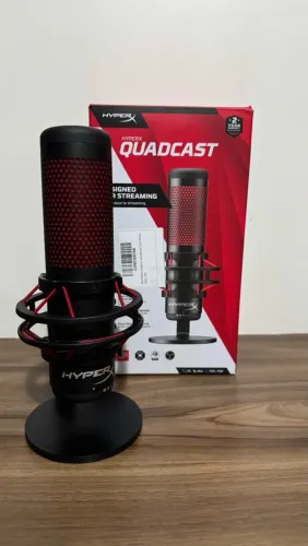 Microfone HyperX QuadCast USB Gamer - Impecável + Caixa