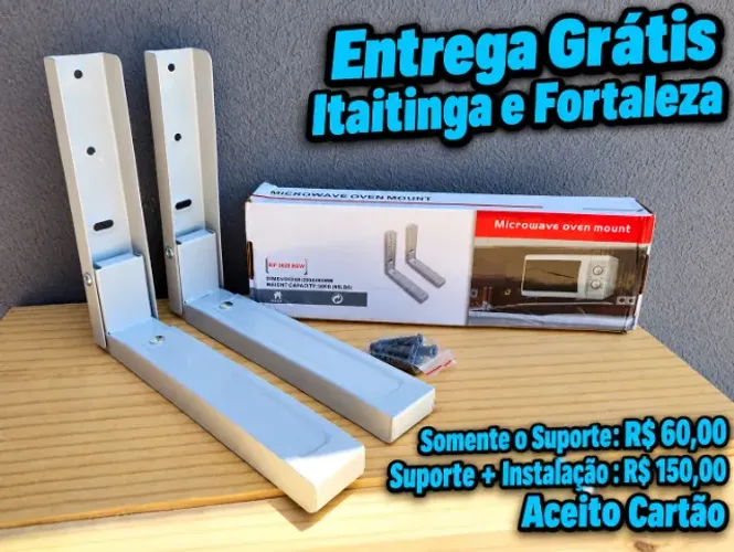Suporte Ajustável Para microondas, forno, bebedouro + Instalação*
