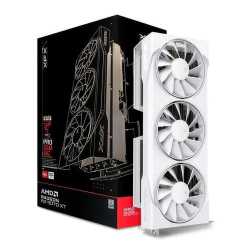 Placa de vídeo XFX Radeon RX 9070 XT Swift White 16GB NOVA/LACRADA