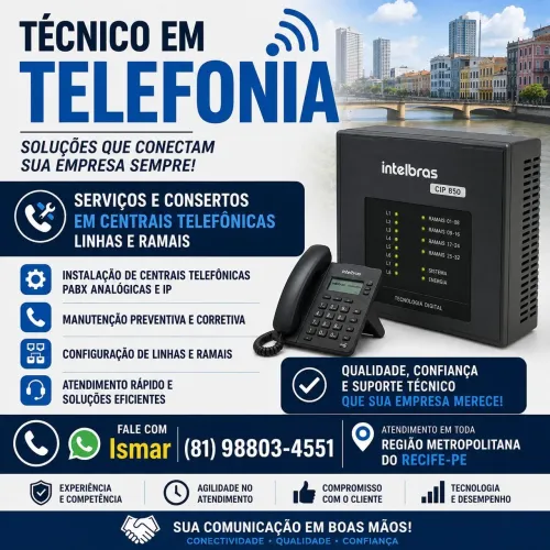 Serviços em centrais telefônicas