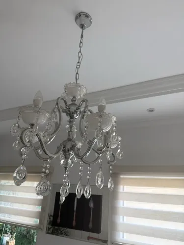 Par de Lustres Pendente Cristal Candelabro 5 Lâmpadas - Elegante e Sofisticado