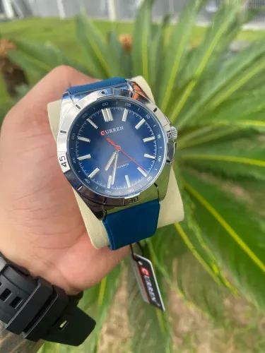 Relógio Curren Borracha Azul
