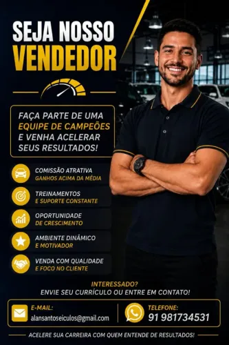 Vaga para vendedor interno