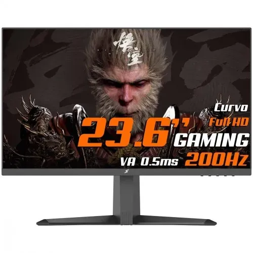 Monitor SuperFrame Ultra, 23.6 Pol, Curvo, FullHD, VA, 0.5 ms, 200Hz, Novo, Lacrado