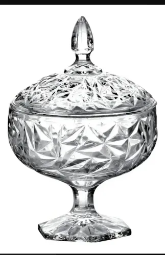 Potiche de vidro ventura hauskraft bombonier presente casamento bodas de ouro prata niver