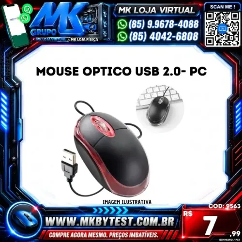 Mouse Optico usb 2.0- PC