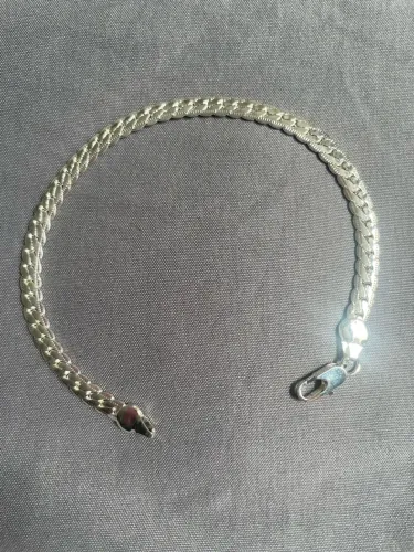 Pulseira banhada a prata 925