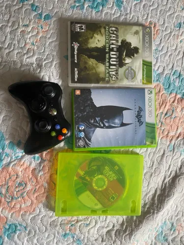 Vendo controle e jogos do Xbox 360 original