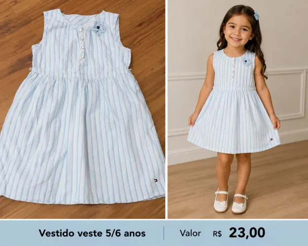 Vestido veste 5/6 anos 