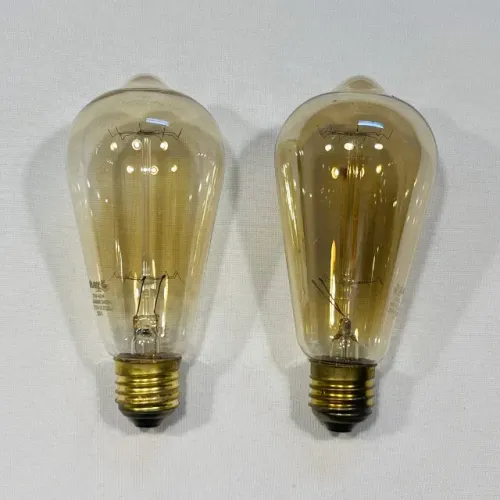 Par de Lâmpadas Incandescentes ST64 2400K E27 127V Galaxy LED