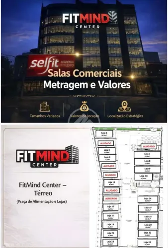 #Aluga-se salas térreas comerciais na Av do CPA , prédio FITMIND CENTER , com excelente lo