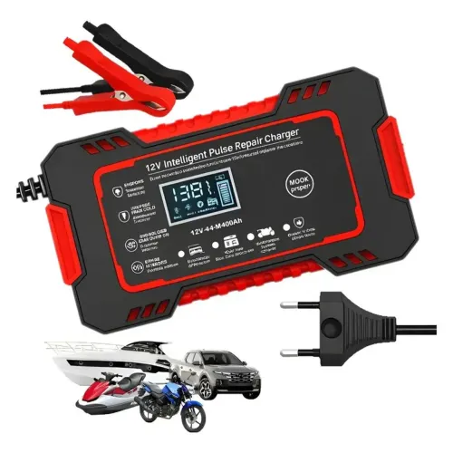 Carregador bateria automotiva inteligente carro moto 12v 6a