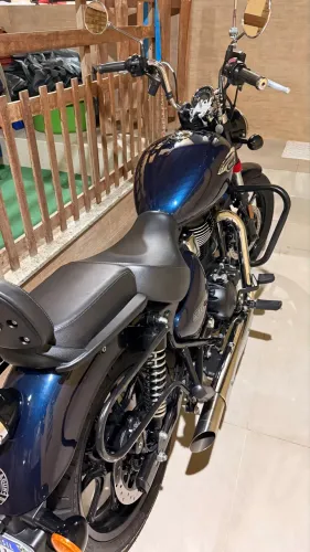 RE Meteor 350 Stellar Blue 22/23 | Impecável | Escape Esportivo + Acessórios