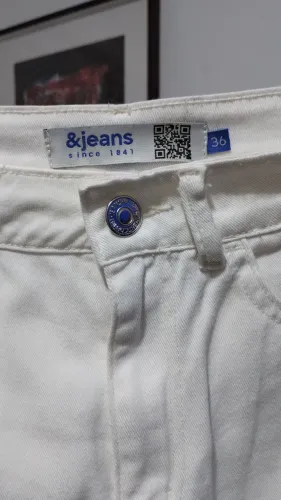 Saia jeans off white tamanho p